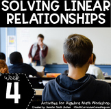 Solving Linear Equations - Algebra Math Workshop Math Stat