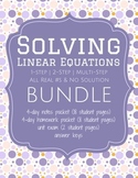 Solving Linear Equations -  Bundle [Notes & HW Packet, Uni