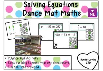 Preview of Solving Linear Equations (Dance Mat Maths)