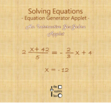 Solving Linear Equations - Equation Generator Applet