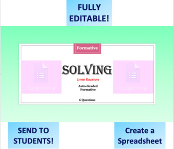 Preview of Solving Linear Equations Formative 1