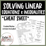 Solving Linear Equations and Inequalities Cheat Sheet