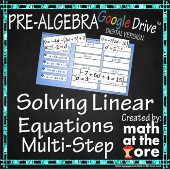 Preview of Solving Equations - Multi-Step Equations for Google Slides™