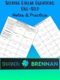 Solving Linear Equations: One-Step (Notes and Practice)
