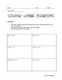 Solving Linear Equations - One Step & Two Step