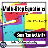 Multi-Step Equations Sum Em Activity