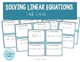 Solving Linear Equations Task Cards