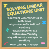 Solving Linear Equations Unit