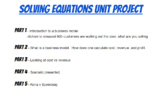 Solving Linear Equations Unit Project