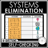 Solve Systems of Equations using the Elimination Method Activity