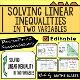 Solving Linear Inequalities in Two Variables in a PowerPoi