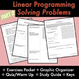 Linear Programming Word Problems - Graphic Organizer, Pack