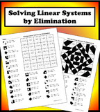 Solving Linear Systems By Elimination Color Worksheet