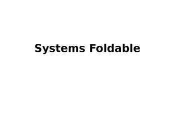 Preview of Solving Linear Systems Foldable