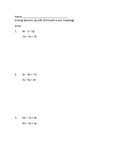 Solving Linear Systems- Practice and Quiz