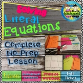 Solving Literal Equations Foldable, INB, Practice, & Exit Ticket