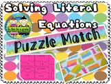 Solving Literal Equations Matching Puzzle Activity