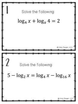 Solving Logarithmic Equations With Different Bases - Algebra 2 &  Precalculus 