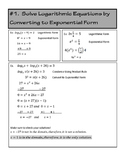 Solving Logarithmic Equations