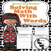 Solving Math With Words Rates and Ratios