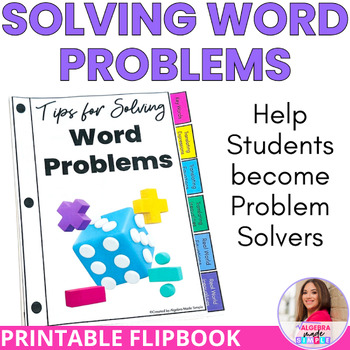 Preview of Solving Math Word Problems Flipbook Strategies Study Guide Small Group