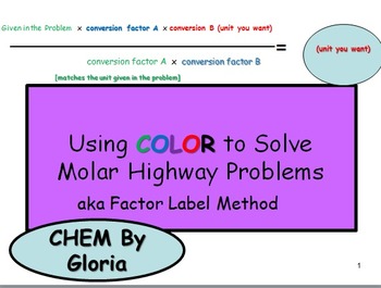 Preview of Solving Molar Highway Problems Using Color