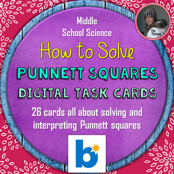 Preview of Solving Monohybrid Punnett Squares: Digital Task Cards on BOOM Learning