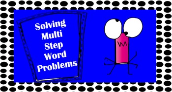 Preview of Solving Multi Step Word Problems PowerPoint and Poster