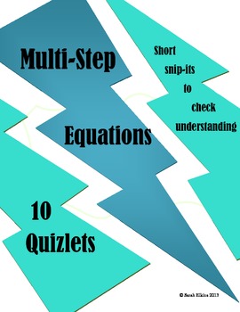 Preview of Solving Multi-Step Equation Quizlets