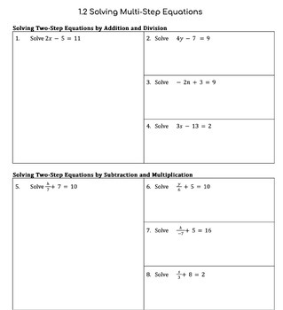 Solving Multi-Step Equations by Beverly Becerra | TPT