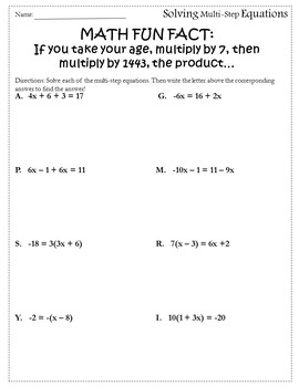 36 Algebra 1 Multi Step Equations Worksheet Answers - combining like