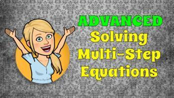 Preview of Solving Multi-Step Equations - Algebra 1 Lesson