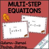 Solving Multistep Equations Autumn Back to School