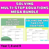 Solving Multi Step Equations BUNDLE Booklet