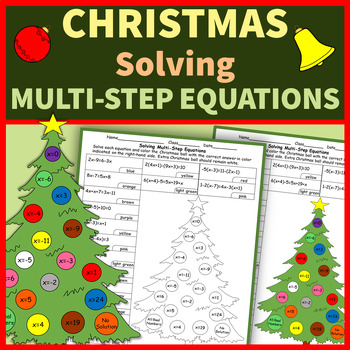 Preview of Solving Multi-Step Equations Christmas