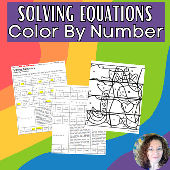 Preview of Solving Multi-Step Equations Color By Number 12 Problems