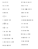 Multi-Step Equations Coloring Worksheet