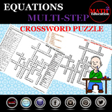 Solving Multi Step Equations Crossword Puzzle
