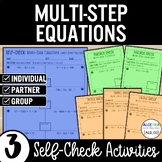 Solving Multi-Step Equations | Distribute | Self-Check Rev