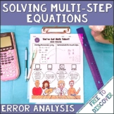 Solving Multistep Equations Error Analysis