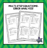 Solving Multi-Step Equations: Error Analysis