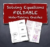 Solving Multi Step Equations Foldable Note Taking Guides S