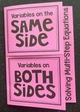 Solving Multi Step Equations Editable Foldable Notes