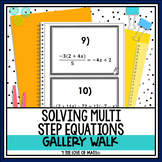 Solving Multi-Step Equations Gallery Walk
