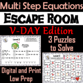 Solving Multi Step Equations Game: Escape Room Valentine's