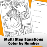 Halloween Activity Algebra 1 Solving Multi Step Equations 