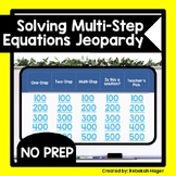 Solving Multi-Step Equations Jeopardy Game - Review Activity