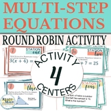 Solving Multi-Step Equations 4-Activites Math Centers Roun