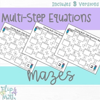 Preview of Solving Multi-Step Equations Maze