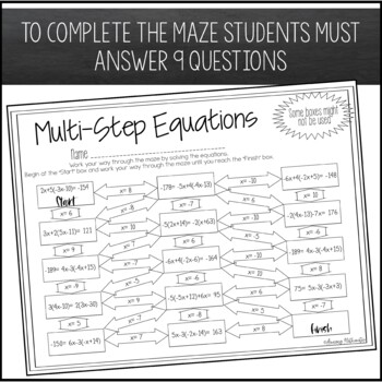 31 Two Step Equations Maze Worksheet - Free Worksheet Spreadsheet